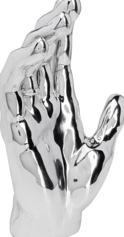 Figurka dekoracyjna Mano Diamond Ring 23x35 cm srebrna