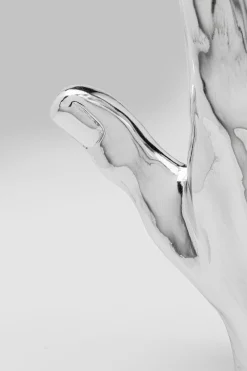 Figurka dekoracyjna Mano Diamond Ring 23x35 cm srebrna