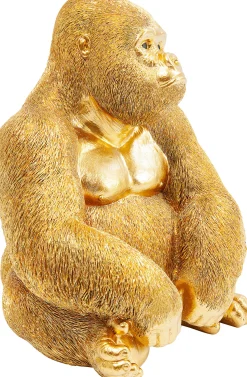 Figurka dekoracyjna Monkey Gorilla Side 30x39 cm złota
