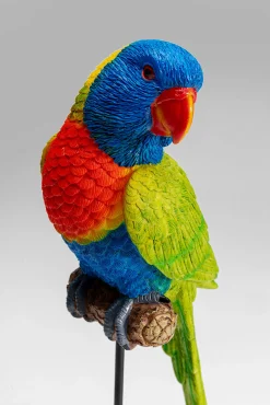 Figurka dekoracyjna Parrot Green 15x36 cm kolorowa