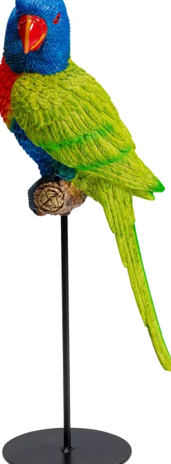 Figurka dekoracyjna Parrot Green 15x36 cm kolorowa