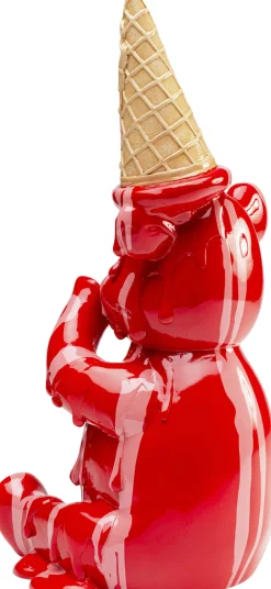 Figurka dekoracyjna Siedzący Gelato Bear Czerwony 37cm