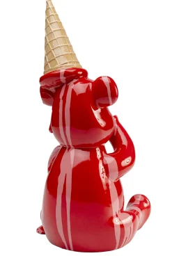 Figurka dekoracyjna Siedzący Gelato Bear Czerwony 37cm