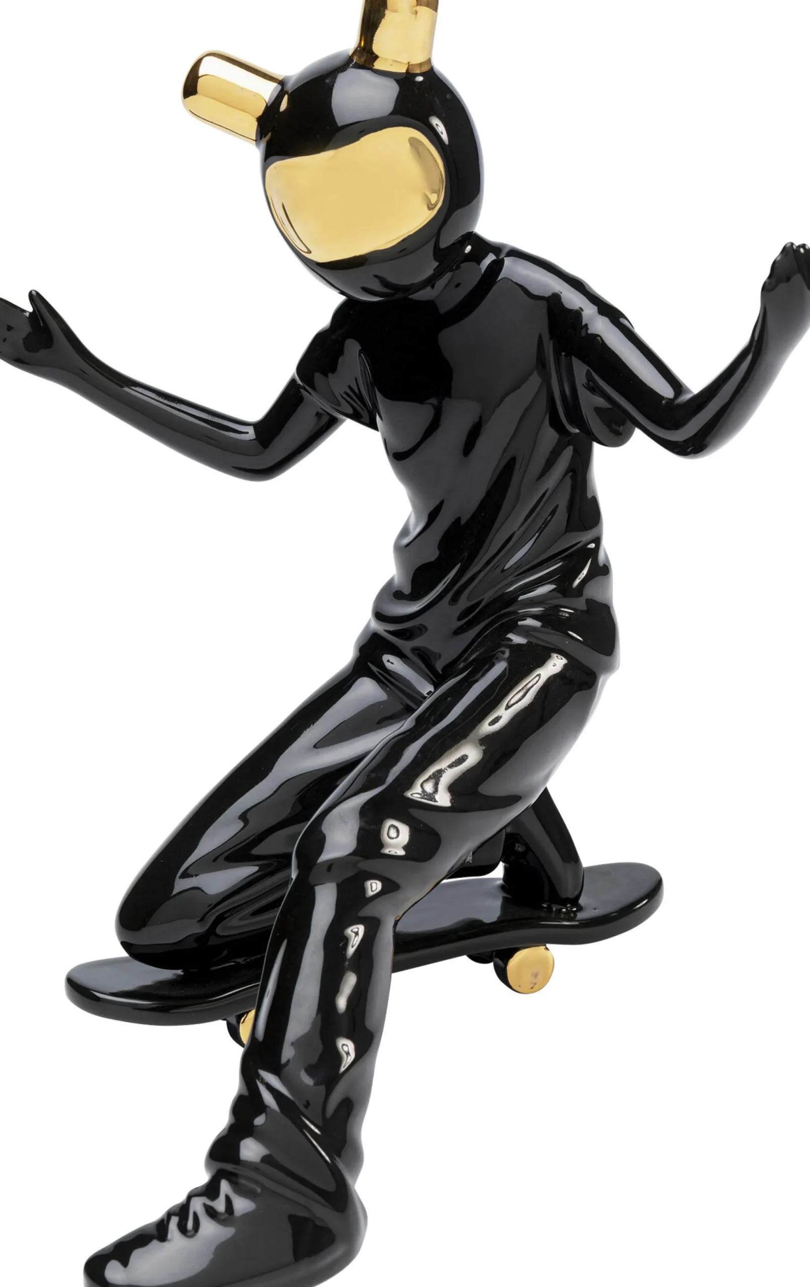 Figurka dekoracyjna skater astronauta 26x21 cm czarna