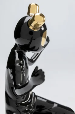 Figurka dekoracyjna skater astronauta 26x21 cm czarna