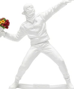 Figurka dekoracyjna Street Art Bouquet biała 27cm