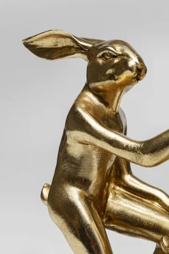 Figurka dekoracyjna Tandem Rabbits 43x34 cm czarno-złota