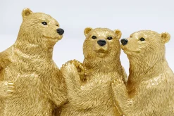 Figurka dekoracyjna Tipsy Dancing Bears 30x14 cm złota