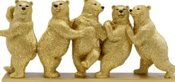 Figurka dekoracyjna Tipsy Dancing Bears 30x14 cm złota