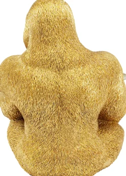 Figurka dekoracyjna z tacą Gorilla Butler 29x37 cm złota