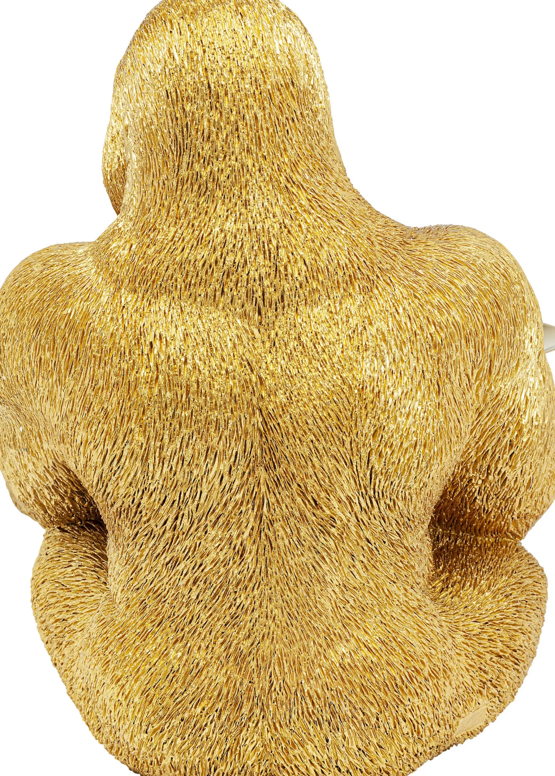 Figurka dekoracyjna z tacą Gorilla Butler 29x37 cm złota