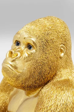 Figurka dekoracyjna z tacą Gorilla Butler 29x37 cm złota