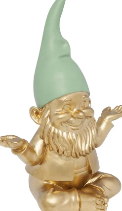Figurka dekoracyjna Zwerg Meditation 15x19 cm złota