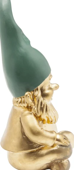 Figurka dekoracyjna Zwerg Sitting 9x19 cm zielona