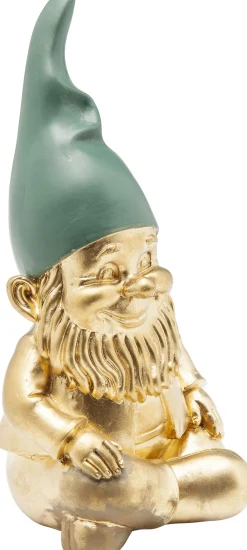 Figurka dekoracyjna Zwerg Sitting 9x19 cm zielona