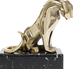 Figurka dekroacyjna Lion on Marble 31x34 cm złota