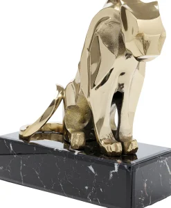 Figurka dekroacyjna Lion on Marble 31x34 cm złota