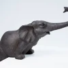 Figurki dekoracyjne Elephant Circus 54x22 cm ciemnobrązowe