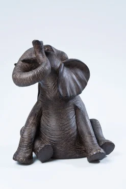 Figurki dekoracyjne Elephant Circus 54x22 cm ciemnobrązowe