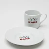 Filiżanka do espresso ze spodkiem Cafe Kare biała