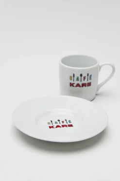 Filiżanka do espresso ze spodkiem Cafe Kare biała