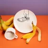 Filiżanka ze spodkiem porcelana ręcznie malowana 160 ml banan