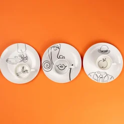 Filiżanka ze spodkiem porcelana ręcznie malowana 160 ml jabłko
