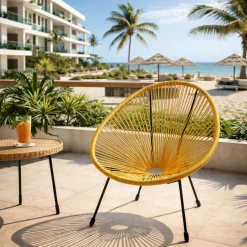Fotel Acapulco 73x85 cm żółty