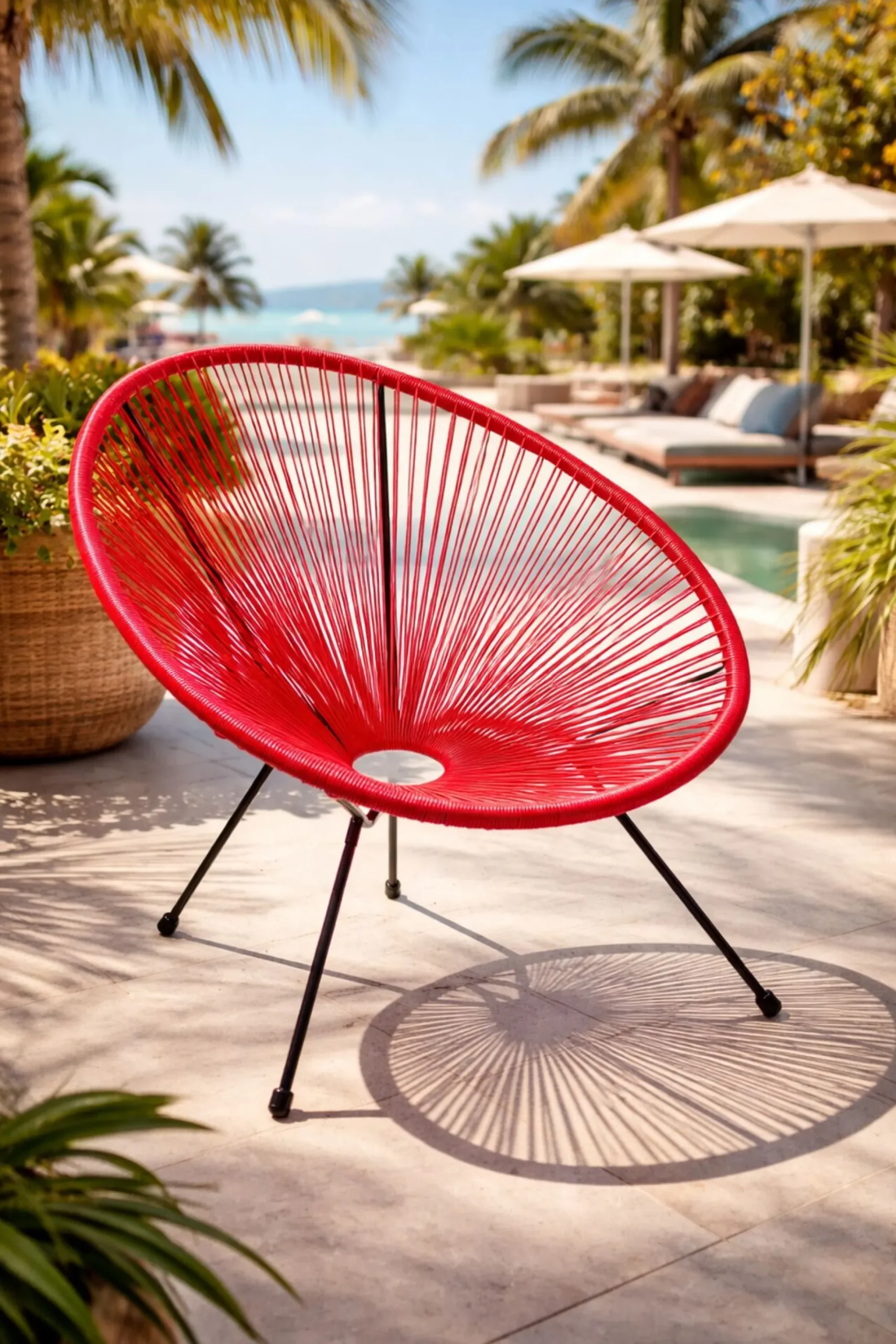 Fotel Acapulco 73x85 cm wiśniowy