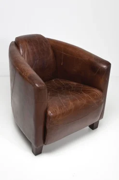 Fotel Cigar Lounge 72x70 cm brązowy skóra naturalna