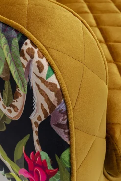 Fotel Nonna Jungle 75x102 cm kolorowy - siedzisko musztardowe