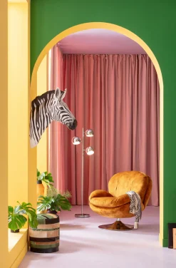 Fotel obrotowy Cosy 81x84 cm bursztynowy