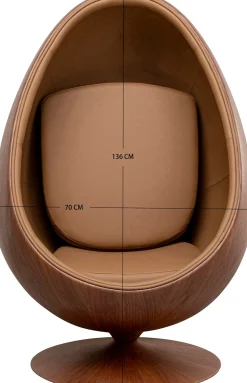 Fotel obrotowy Eye Ball orzechowy