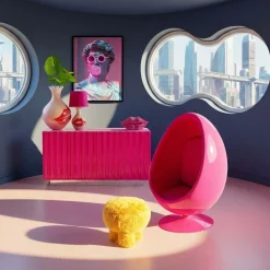 Fotel obrotowy Eye Ball Pink