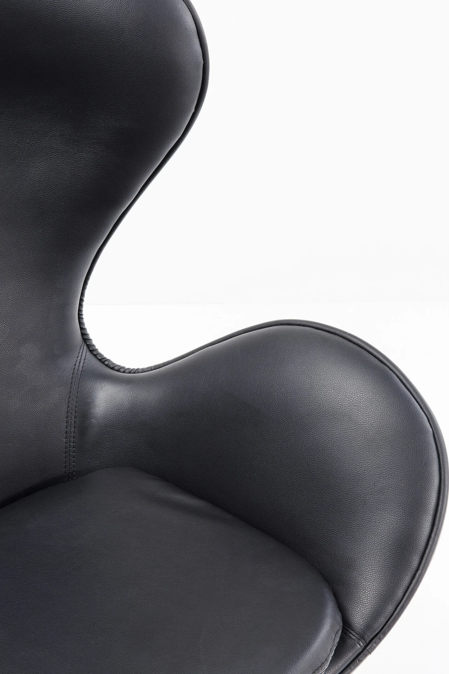 Fotel obrotowy Loung 43x114 cm czarno-orzechowy