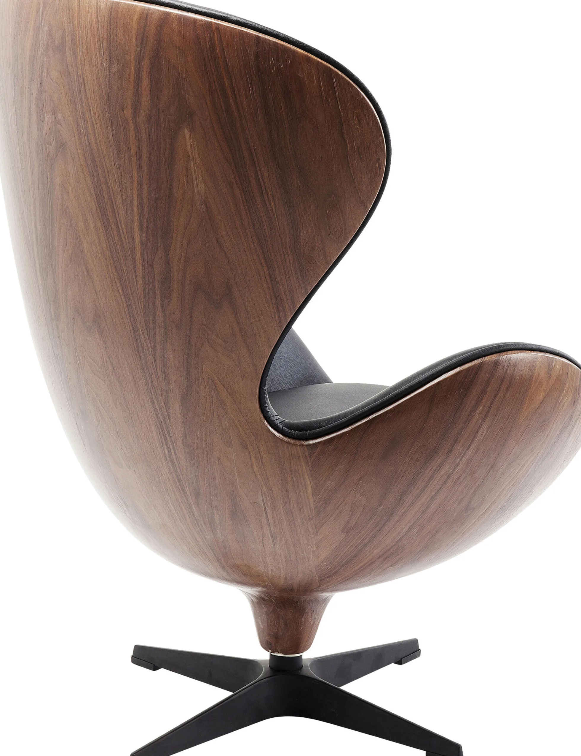 Fotel obrotowy Loung 43x114 cm czarno-orzechowy