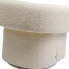 Fotel obrotowy Maye 76x86 cm kremowy