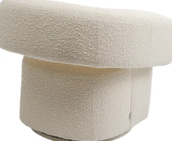 Fotel obrotowy Maye 76x86 cm kremowy
