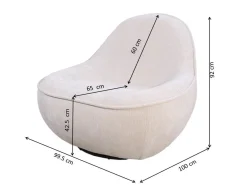 Fotel obrotowy Ovo Gelb 99cm