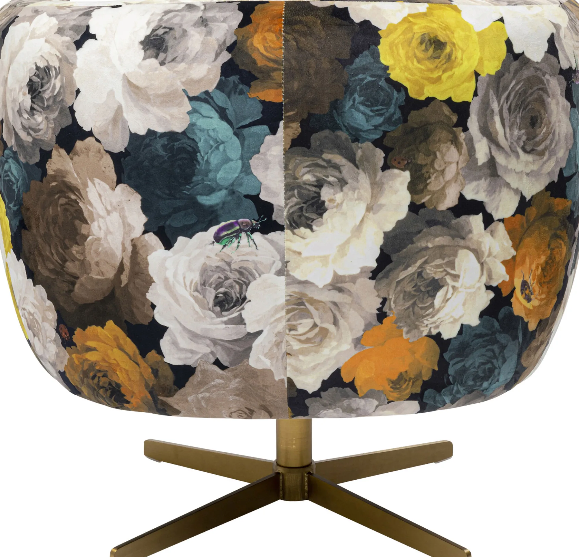 Fotel obrotowy Peony Yellow 81x70 cm