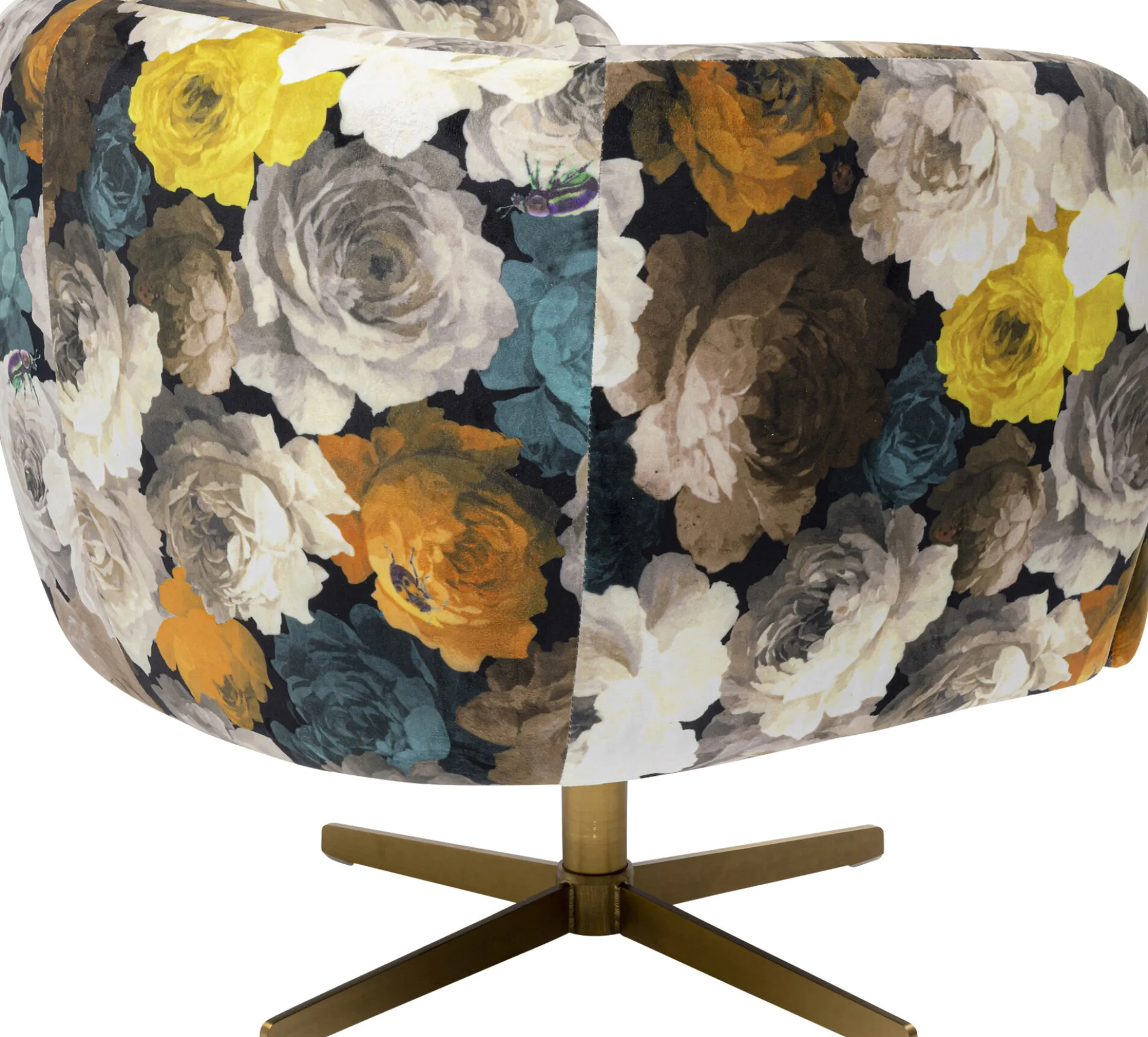 Fotel obrotowy Peony Yellow 81x70 cm