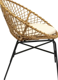 Fotel ogrodowy Bali 75x83 cm naturalny - nogi czarne