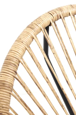 Fotel ogrodowy Spaghetti 73x87 cm naturalny nogi czarne