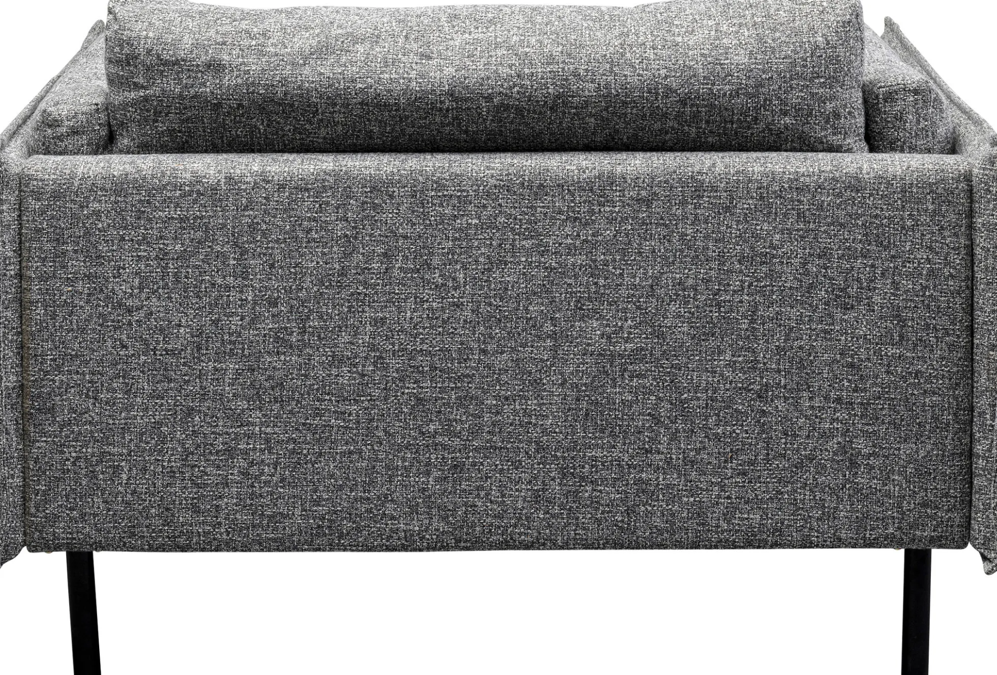Fotel szeroki w kolorze szarym nogi stalowe czarne 126x88 cm