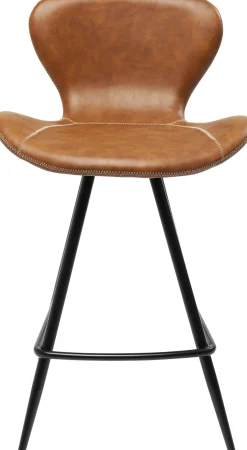 Hoker ekoskóra brązowy nogi metalowe czarne 91cm