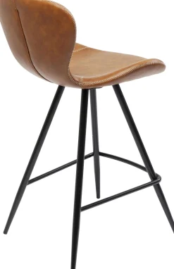 Hoker ekoskóra brązowy nogi metalowe czarne 91cm