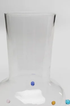 Karafka szklana transparentna wzór kolorowe kulki 755 ml