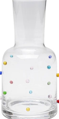 Karafka szklana transparentna wzór kolorowe kulki 755 ml