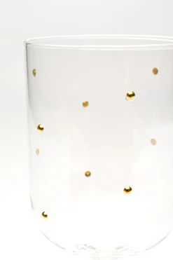 Kieliszek do Białego Wina Glam Dots Złoty 22cm