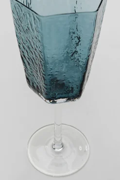 Kieliszek do białego wina szklany niebieski 300 ml 22 cm